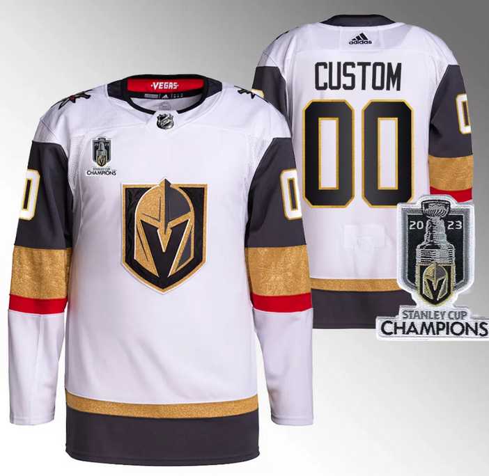 Men%27s Vegas Golden Knights Active Player Custom White 2023 Stanley Cup Champions Stitched Jersey